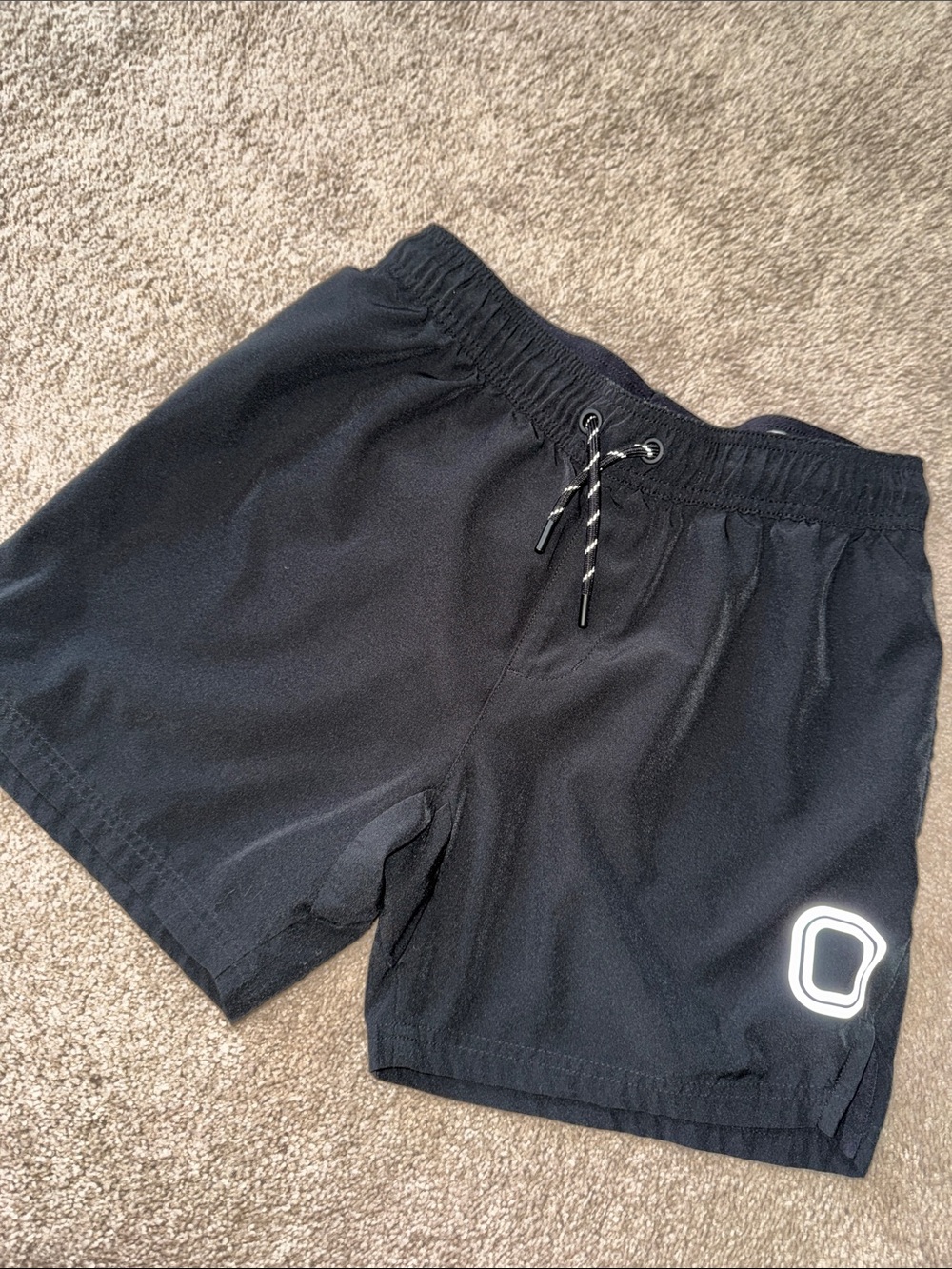 Kids Black Skort with Drawstring Waist